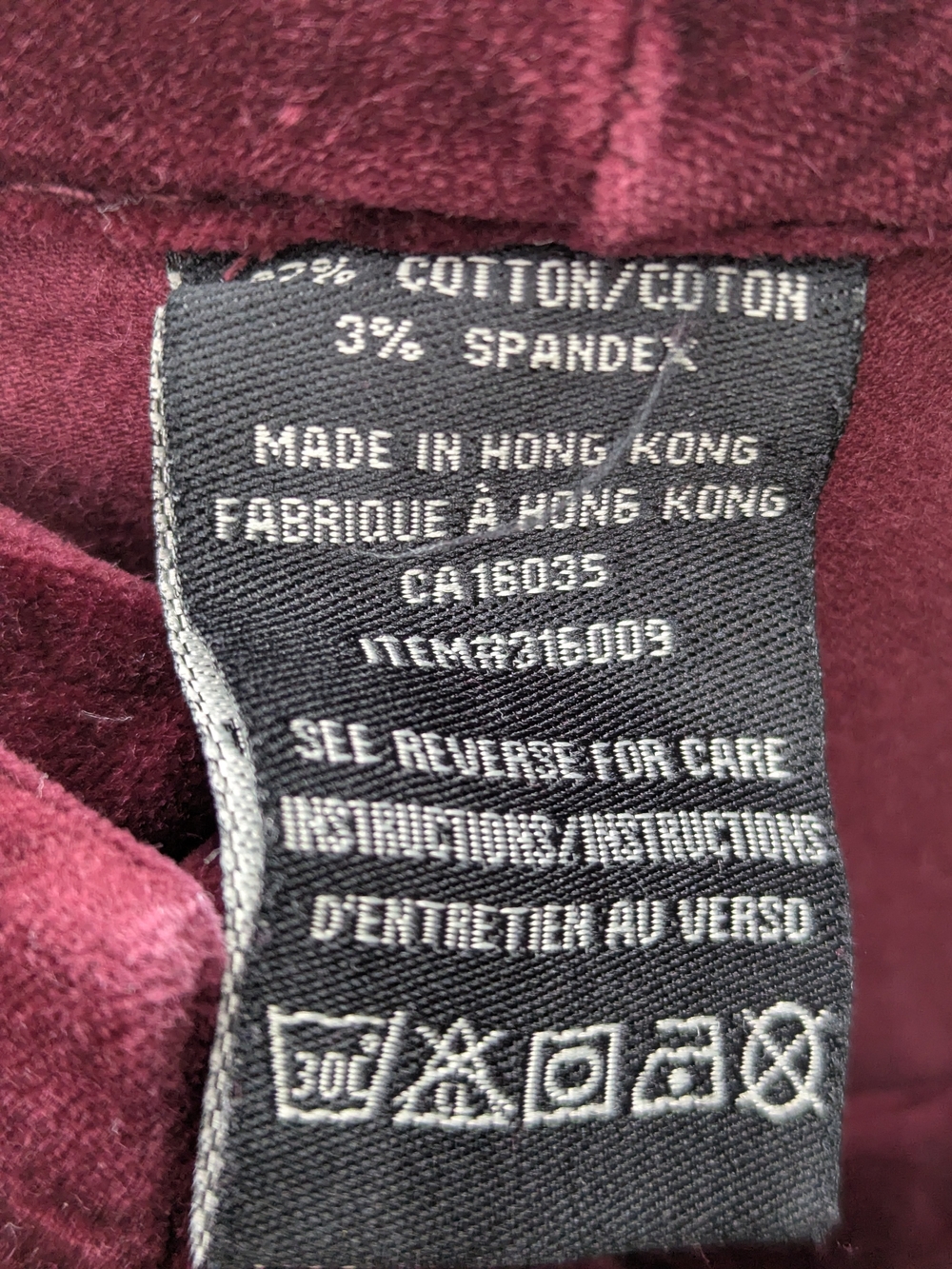 Vintage Velvet Pants Burgundy Straight Leg Whimsigoth Indie Sleaze - Picture 10 of 12